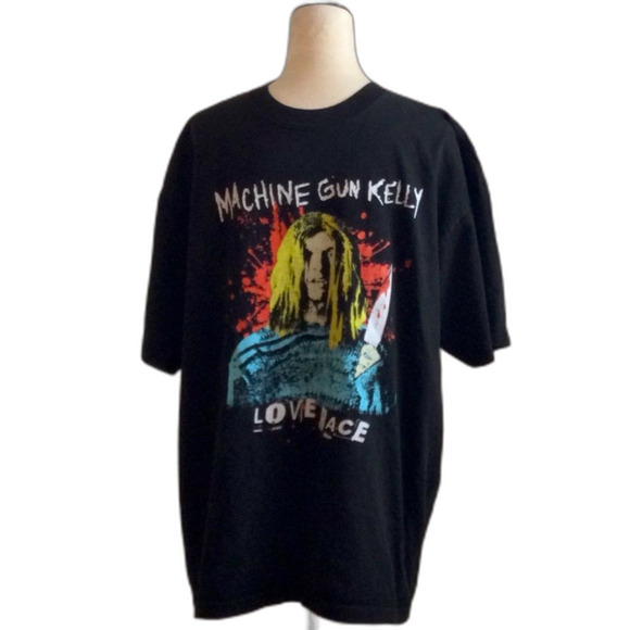 Machine Gun Kelly “Love Race” Men’s Heavyweight Graphic T-Shirt. Size 2XL - Picture 1 of 9